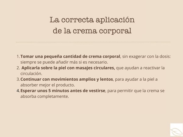 corretta applicazione crema corpo-SPA